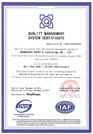 Quality Management System Certificate